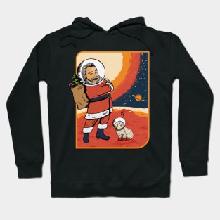 Funny Dogs And Santa Claus Outsite The Earth Hoodie